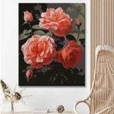 Vibrant Watercolor Roses: Paint by Numbers Masterpiece